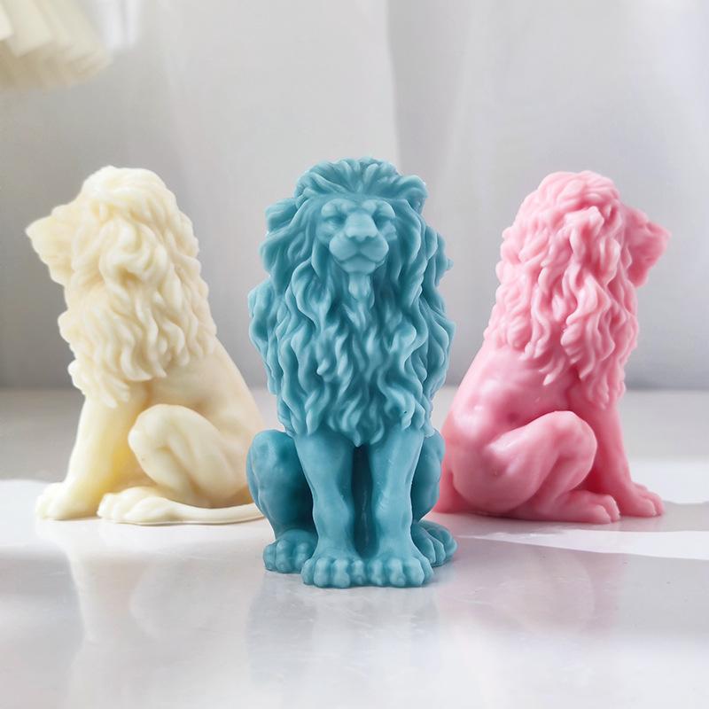 Силиконовая форма для свечей Weiwu Xionglion, 3D сидящий лев, для ароматерапии, гипса, мыла, смолы, поделок, домашнего декора, подарок