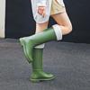 Высокие резиновые сапоги для женщин с хлопковыми резиновыми сапогами, нескользящие водонепроницаемые ботинки для улицы, длинные резиновые сапоги для рыцарей, женские