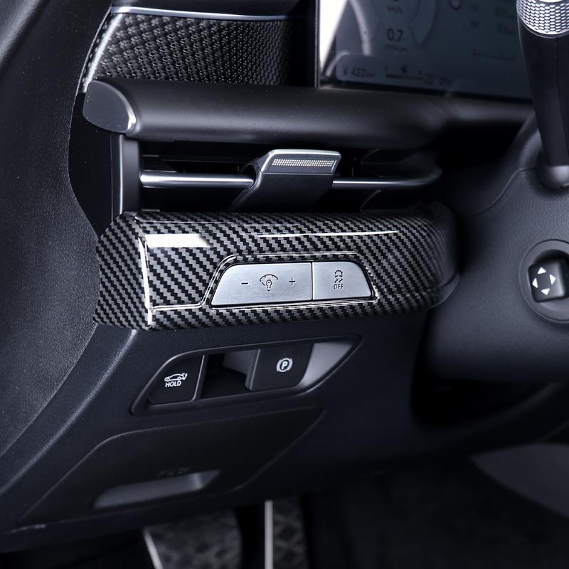 For Genesis G80 RG3 2025 LHD Carbon Fiber Car Interior ABS Headlight Adjustment Button Cover Trim Accessories