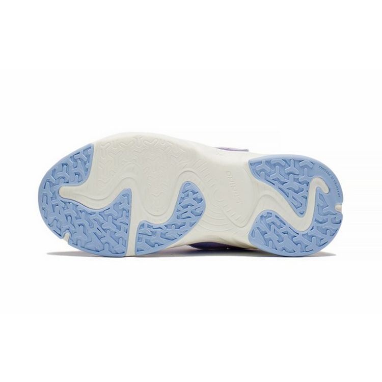 Li Ning Kids Mesh Rebound Sports Non-Slip Shock Absorbing Durable Breathable Lightweight Casual Shoes Kids Casual Shoes White Blue Pink YKNS068-4