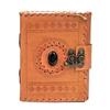 Leather Handmade Paper Notebook Dairy with Lock for Office Home
