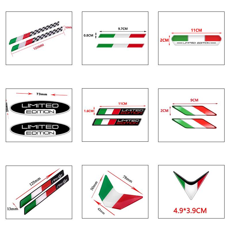AAWB1 AAPR1 Italy Flag Sticker 3D Emblem Badge Decoration Car Accessories Italian compatible compatible for Motobike Car Bike Truck
