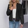 Women's Loose Comfortable Casual Fashionable Zipper Jacket Solid Color Jacket