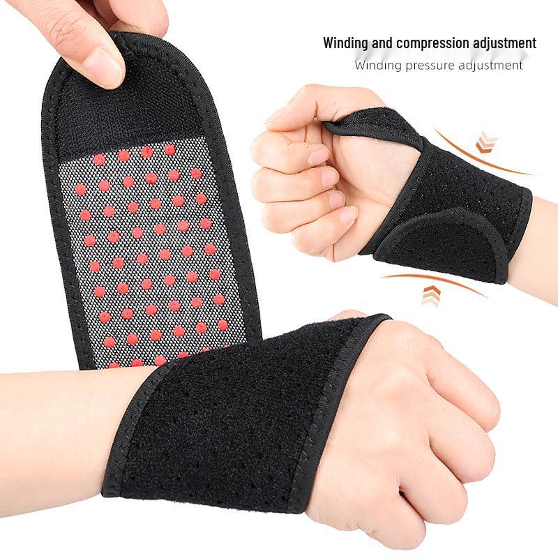 Heated Compression Wristband for Sports: Wrist Support for Badminton, Weightlifting, Rock Climbing, and More