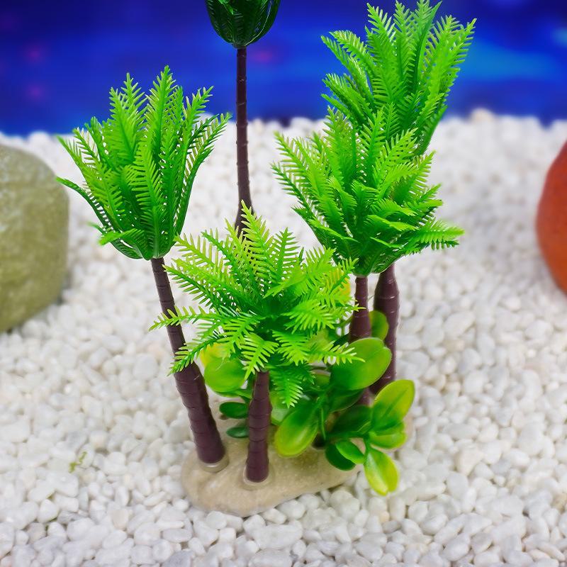 Ландшафтный дизайн аквариумов и рыбных резервуаров: Декор из кокосовой пальмы и водяной травы для столов с песком для гостиниц и недвижимости