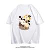 Cross-border New 2023 Summer Tide Brand Letter Cartoon Printing Men's Pure Cotton Loose T-shirt Men's and Women's Short Sleeves Wholesale