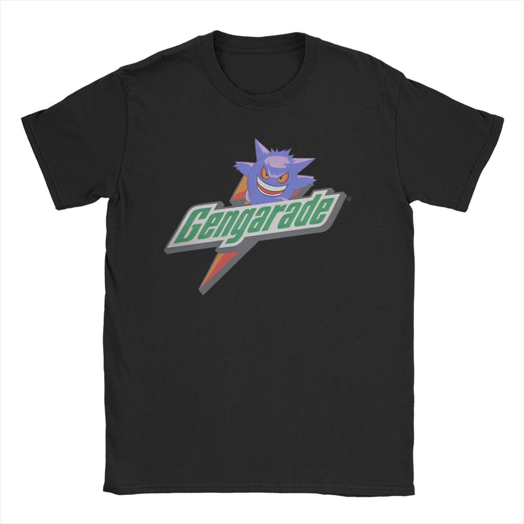 Pokemon Gengar Kawaii T-Shirts Men Women Round Neck 100% Cotton T Shirt Japanese Anime Pikachu Short Sleeve Tee Shirt Clothes