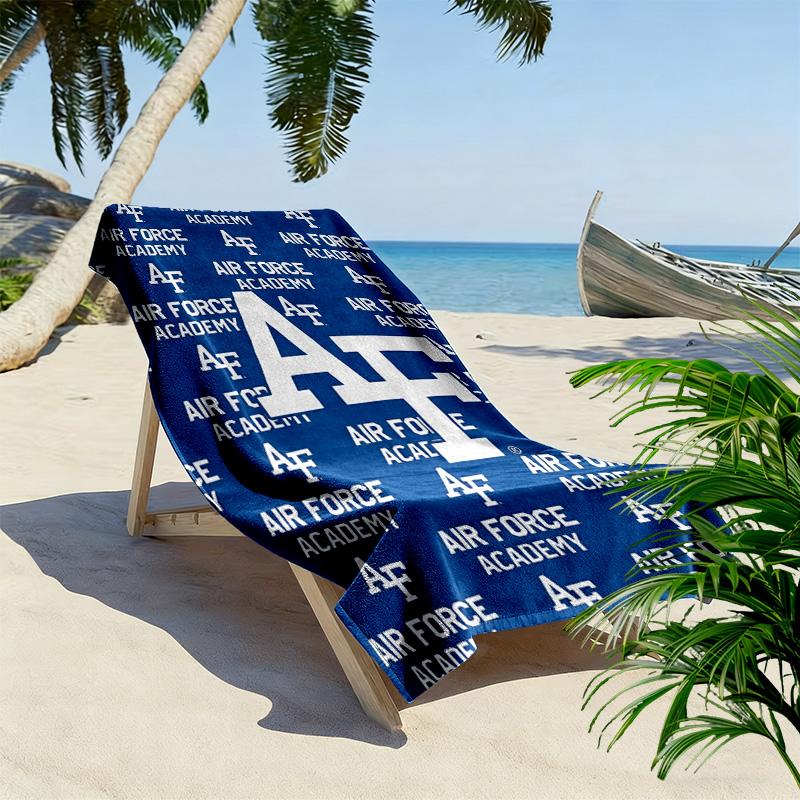 Air Force Falcons Print Beach Towel, Large Soft Quick Dry Towel for Beach Camping Swimming