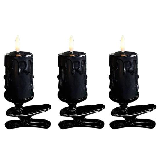 Набор светодиодных свечей-клипс Беспламенные мерцающие свечи Светодиодная лампа-свеча для рождественской елки Электрические искусственные свечи для дома Украшение для рождественской вечеринки