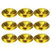 9 Pcs Oil Float Exquisite Wick Floating Holders Buddha Lamp Glass Fuel Enshrine Accessories Supplies Aluminum