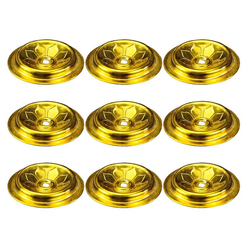9 Pcs Oil Float Exquisite Wick Floating Holders Buddha Lamp Glass Fuel Enshrine Accessories Supplies Aluminum