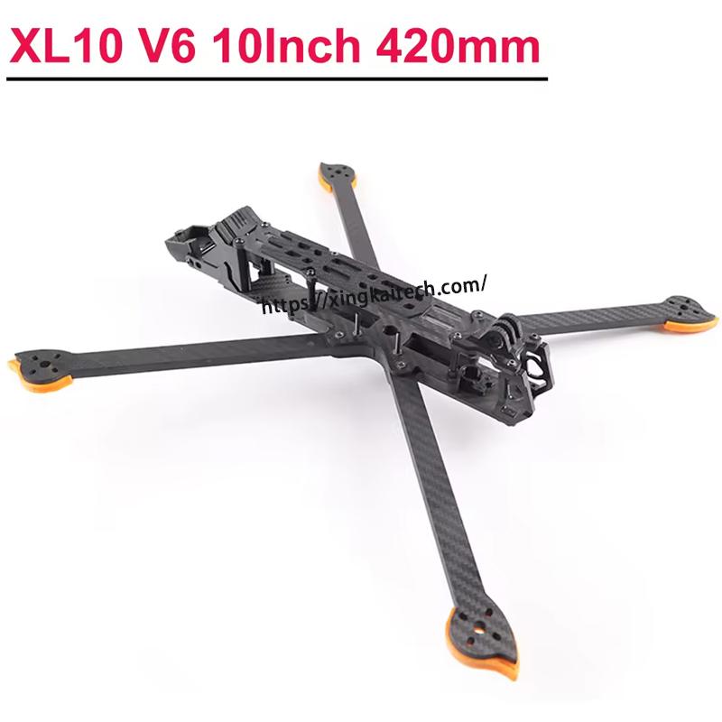 Комплект рамы XL10 V6 10 дюймов 420 мм с корпусом из углеродного волокна 3K, подходит для дистанционно управляемого квадрокоптера
