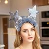 Год повязка на голову золото серебро блестки звезда блестки обруч для волос мытье лица маска для лица держатель для волос женщины леди девушка аксессуар для волос