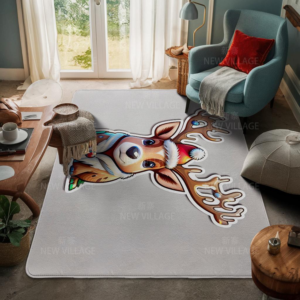 Ковер у входа в дом Домашний коврик у двери Гостиная Ванная Комната Ноги ванная комната Нескользящие коврики с водопоглощением для ванной Счастливого Рождества зима