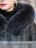 2024 Women's Mid-Length Genuine Leather Sheepskin Jacket with Fox Fur Hood