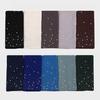 Lightweight Scarf Hot Drill Imitation Pearls Decor Headwrap Women Solid