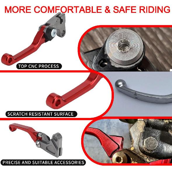 Dirt Bike Brake Lever Pivot Levers Adjustable CNC For CRF 110 CRF110F 2013-2024 CRF70F 2004-2012 XR70R 2000-2003 Dirt Pit Bike Red