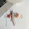 Cartoon Bear Nylon Lanyard Ornament Handmade Rope Purse Bag Pendants New Plush Doll Pendant