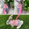 Bunny Harness and Leash Rabbit Vest for Guinea Pig Ferret Chinchilla Hamster Lovely Costume 3 Sizes Colors B03E