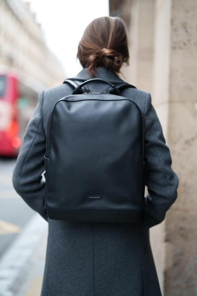 Moleskine Backpack, Fits 15-inch Laptop, Business Backpack, Backpack Collection, Soft Touch PU Leather, Black