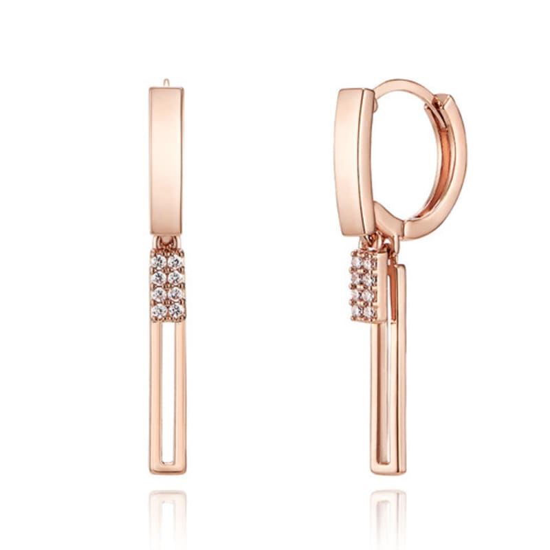Серьги-пусеты ELLE Jewelry 14K GF с подвеской-палочкой, застежка-гвоздик ELGPEE443