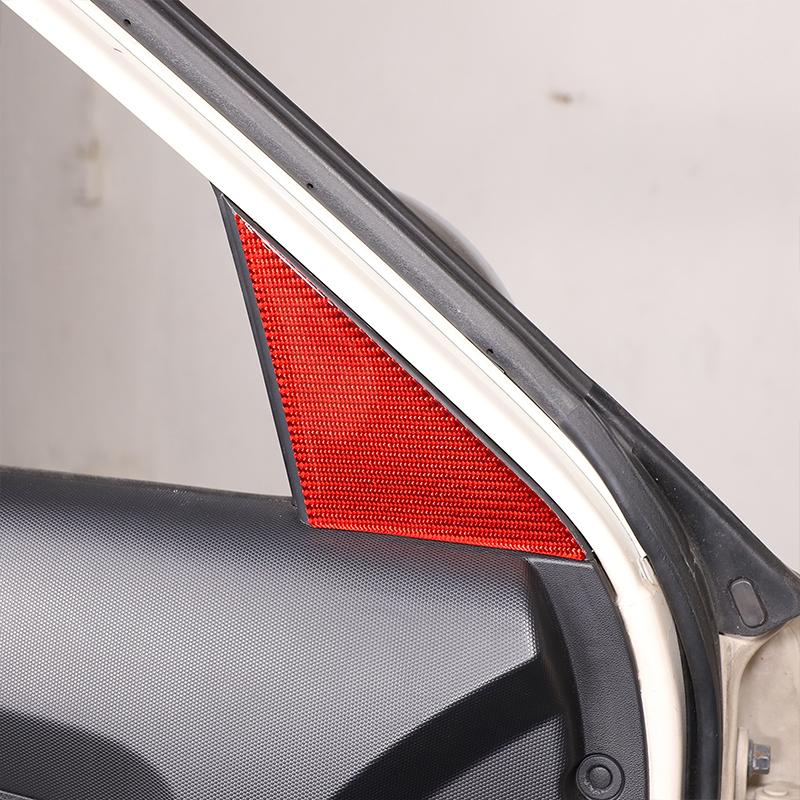 Для Kia Soul AM 2009-2013 мягкое углеродное волокно, внутренняя треугольная панель передней стойки автомобиля, накладка на рамку, наклейка на автомобиль