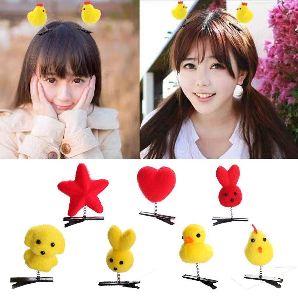 Star Chicken Barrettes Dog Duck Hair Clip Personalized   Girls/Female
