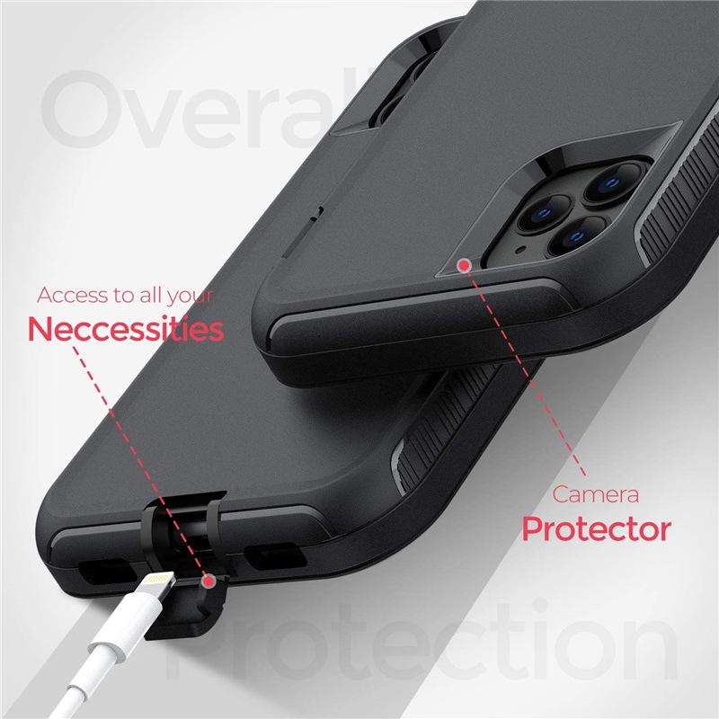Case For iPhone 14 13 12 11 Pro Max Mini X XS Max XR Heavy Shockproof Defend Cover For iPhone SE2 6s 6 7 8 Plus Case For Samsung S22 S21 S20 Plus