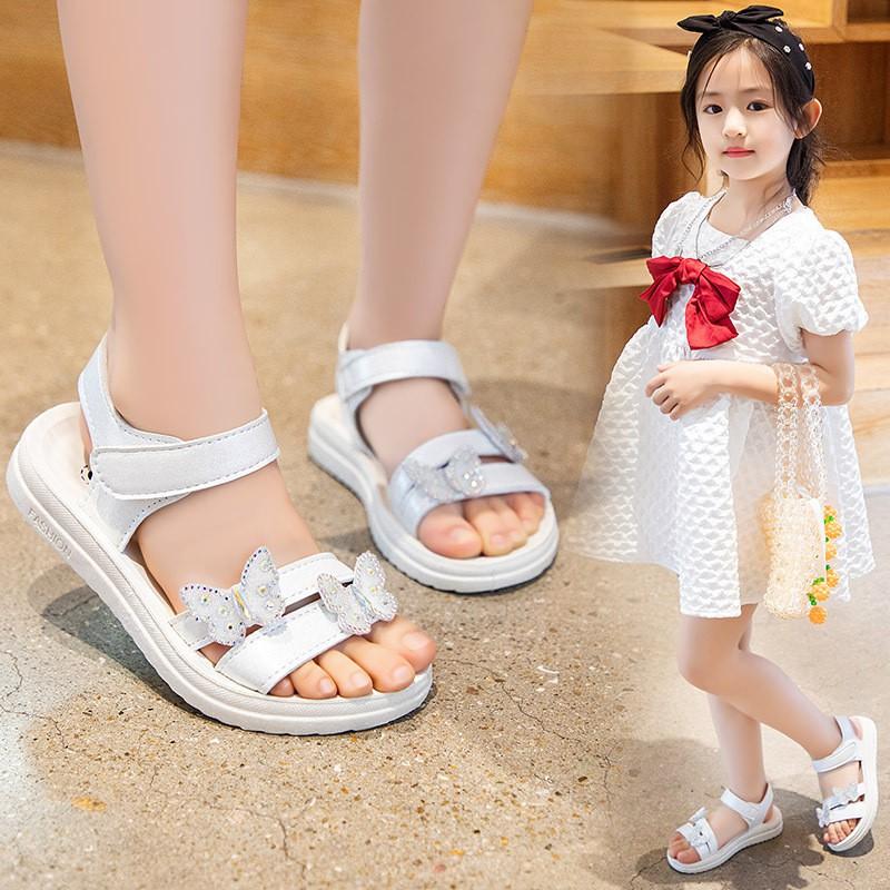 Girls Soft Sole Sandals Beach Walks Toddler To Kid Casual Princess Style Slip-On Shoes