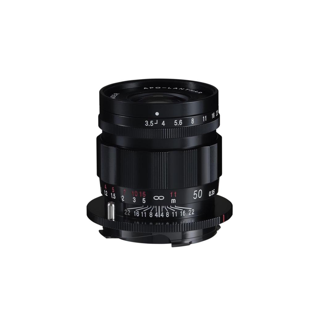 Voigtlander 50mm VM Type II Black Paint Prime Standard Manual Leica Interchangeable Lens APO-LANTHAR F3.5 Lens, Focus, M-Mount Compatible,