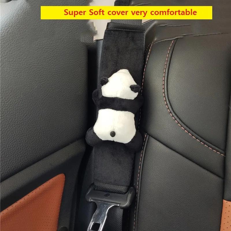2025 Универсальные милые аксессуары панда Чехол на ремень безопасности автомобиля Кукла Защита на ремень безопасности авто Наплечник Интерьер Женщина id4