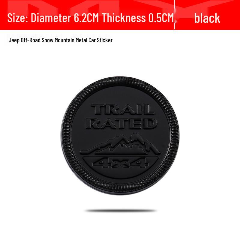 Trail Rated 4x4 Emblem for Jeep Cherokee, Wrangler & Compass