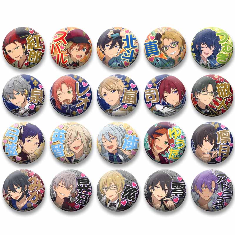Милые Значки-Лацканы Группы Ensemble Stars Мультяшные Иконки Идолов Брошь Hakaze Kaoru Hidaka Subaru Значок на Рюкзак Аксессуары для Одежды