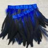 25-30CM/10-12INCH Rooster Tail Feathers Trims 10Meters Black Red Blue Dress DIY Decoration Accessories For Crafts Ribbon Plume