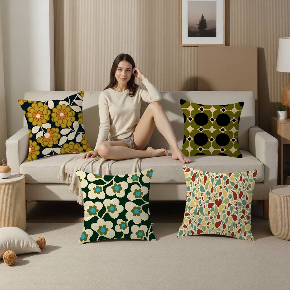 Orla Kiely Leaf Flower Lucky Dragon Pillow Cover Sofa Cushion Cover Home Room Decoration Children Gift