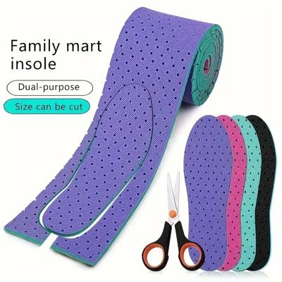 150 см/рулон саморезные стельки для обуви, мягкие спортивные амортизирующие вставки для обуви для взрослых и детей, самодельные дышащие стельки, сменные стельки для мальчиков и взрослых
