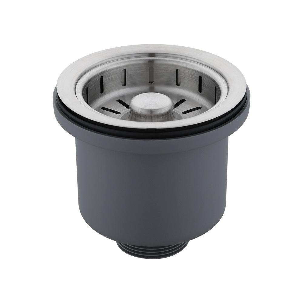 Двухсекционная кухонная мойка из нержавеющей стали 304 с дренажной трубой и корзинчатым сифоном