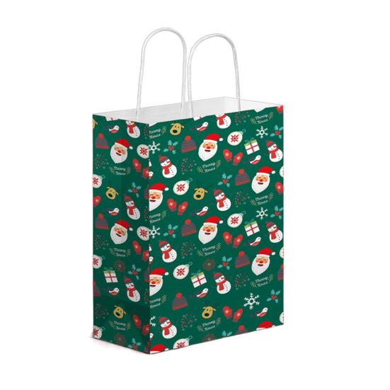 5Pcs Practical Large Capacity Portable Xmas Gift Wrapping Bags Merry Christmas Santa Claus Paper Decorations Party Favors