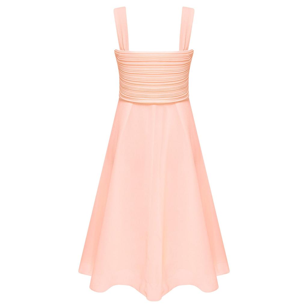 Festive Girls Dress Summer Bridesmaid Flower Girl Dress Children’s Chiffon Elegant Party Dress