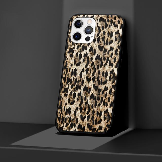 Чехол для Iphone 11 13 12 Mini 14 Pro Max Xr 7 8 +Se 2020 Xs 6 6s Plus 5 5s черный силиконовый чехол для телефона с леопардовым принтом