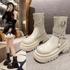 Fashion Short Boots Women's 2024 New Summer Trendy Cool Little Martin Boots Heightened Thick-soled Fried Street Thin Boots