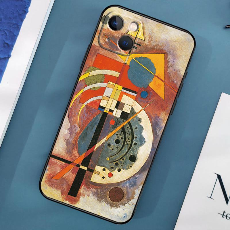 Василий Кандинский абстрактный чехол для телефона iPhone 15 13 12 11 14 Pro Max Mini X XR XS MAX SE 2020 7 8 Plus задняя крышка