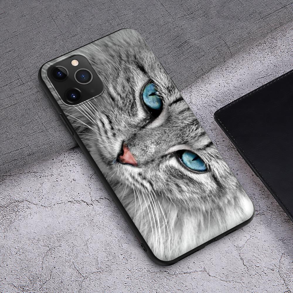 Чехол T145 с изображением кота мейн-куна для iPhone 13 12 Mini 11 Pro XS Max XR X 8 7 6 6S Plus 5 5S SE 2020