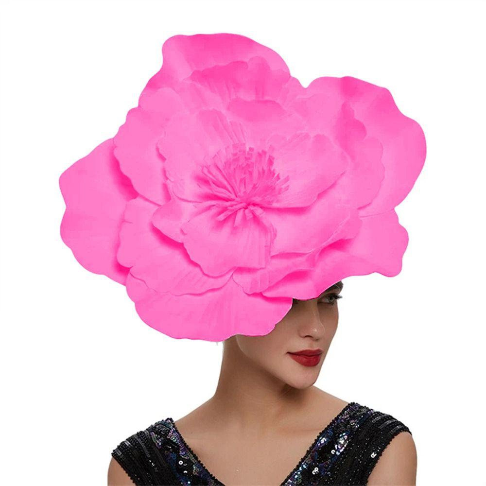 Fashion Bridal Hair Accessories Makeup Prom Hair Band Large Flower Bow Hat Headdress