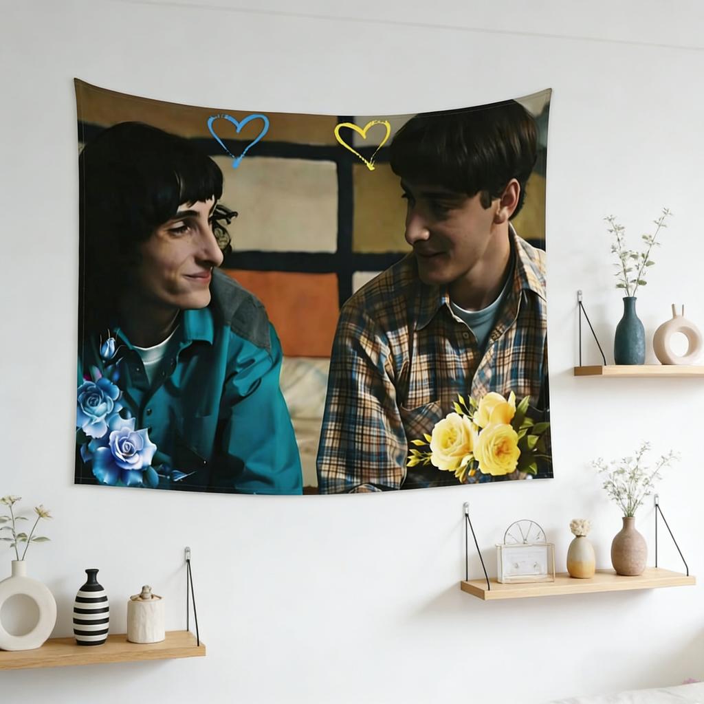 Высококачественный гобелен Byler Heart Floral, многоразовый, прочный, разных размеров, с плоским принтом, для общежития, спальни, домашнего декора