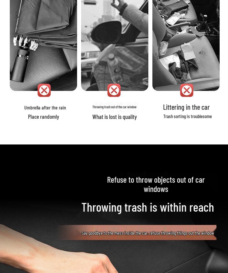 Кожаное многофункциональное автомобильное мусорное ведро и ведро для хранения