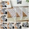 White Woven Floral Lace Hair Scarf Wraps Women Retro Sweet Retro Lace Hair Accessories Breathable Hair Band
