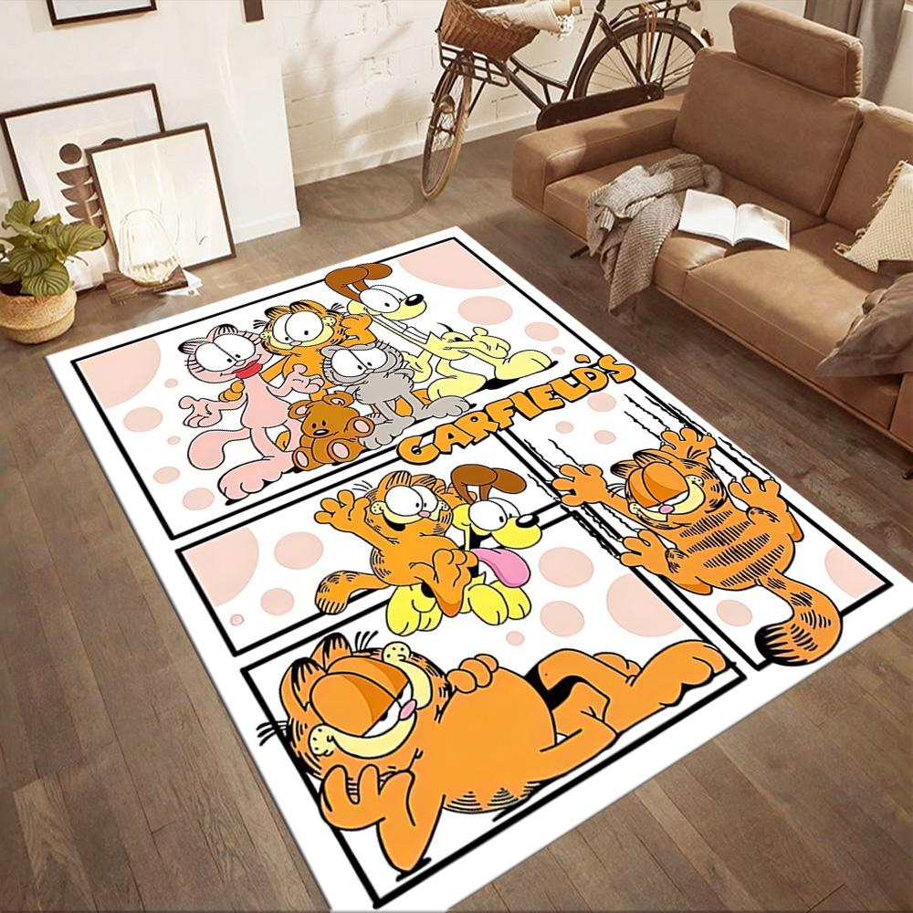Garfield S Adventures 1 Square rugs are a great choice for living rooms, bedrooms, home décor, and as gifts
