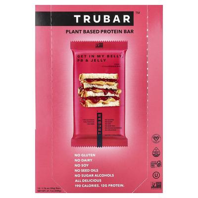 Trubar, Растительные протеиновые батончики, В мой живот, Peebee & Jelly, 12 батончиков, 50 г (1,76 унции) Каждый