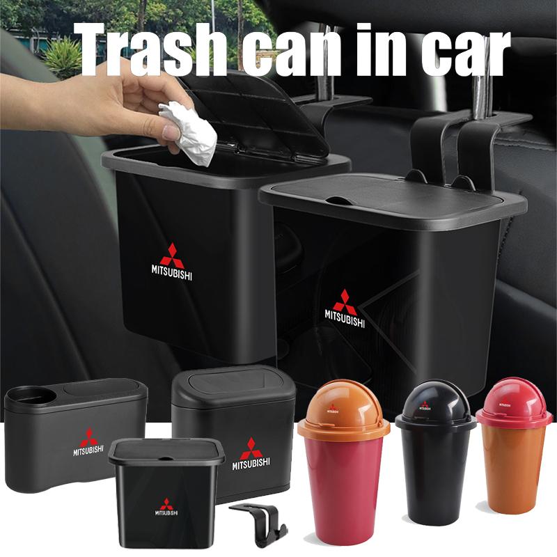nlvc3 Car Trash Can Side Door Drink Holder Seat Back Hanging Trash Storage Bin For Mitsubishi Ralliart Space Star Cross Eclipse Lancer